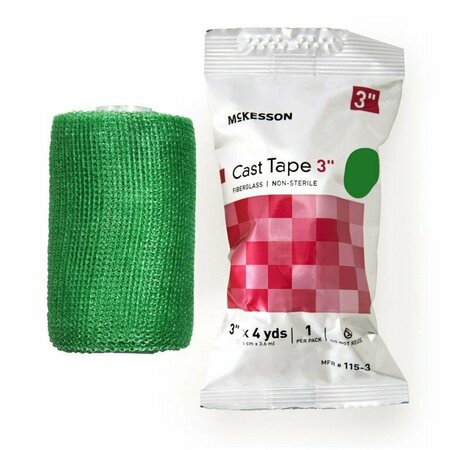 MCKESSON Cast Tape, Green, 3 Inch x 4 Yard, 10PK 115-3G